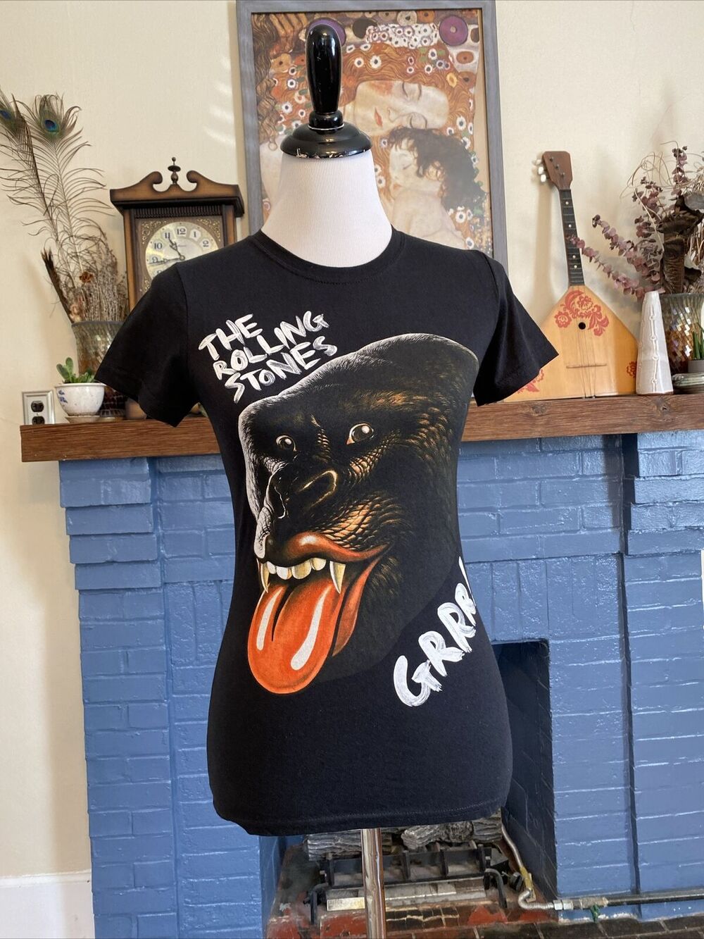 The Rolling Stones Fifty Years 50th Small Medium Black Cap Sleeve T-Shirt Women